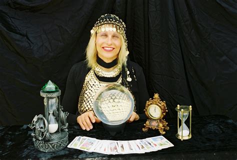 Witch with psychic cards